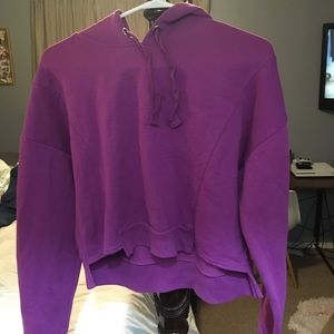 Purple Crop top sweatshirt